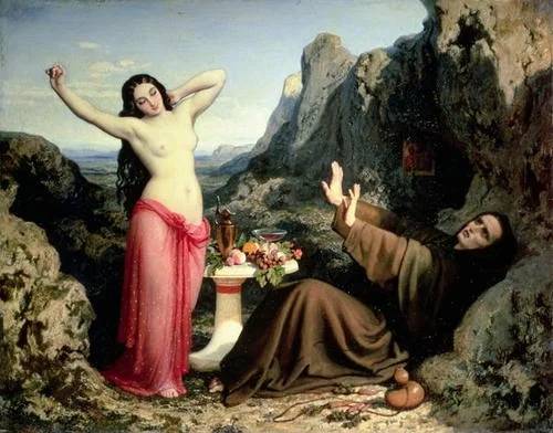 Temptation of Saint Hilarion, detail