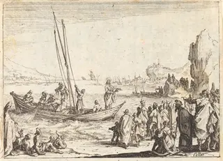 Fisher of Men, by Jacques Callot, ink, 1635