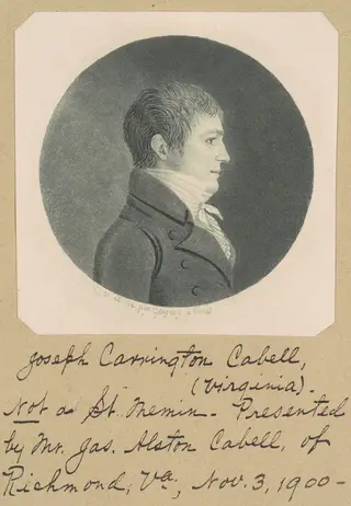 James Campbell, by Charles B. J. Févret de Saint-Mémin, ink, 1804