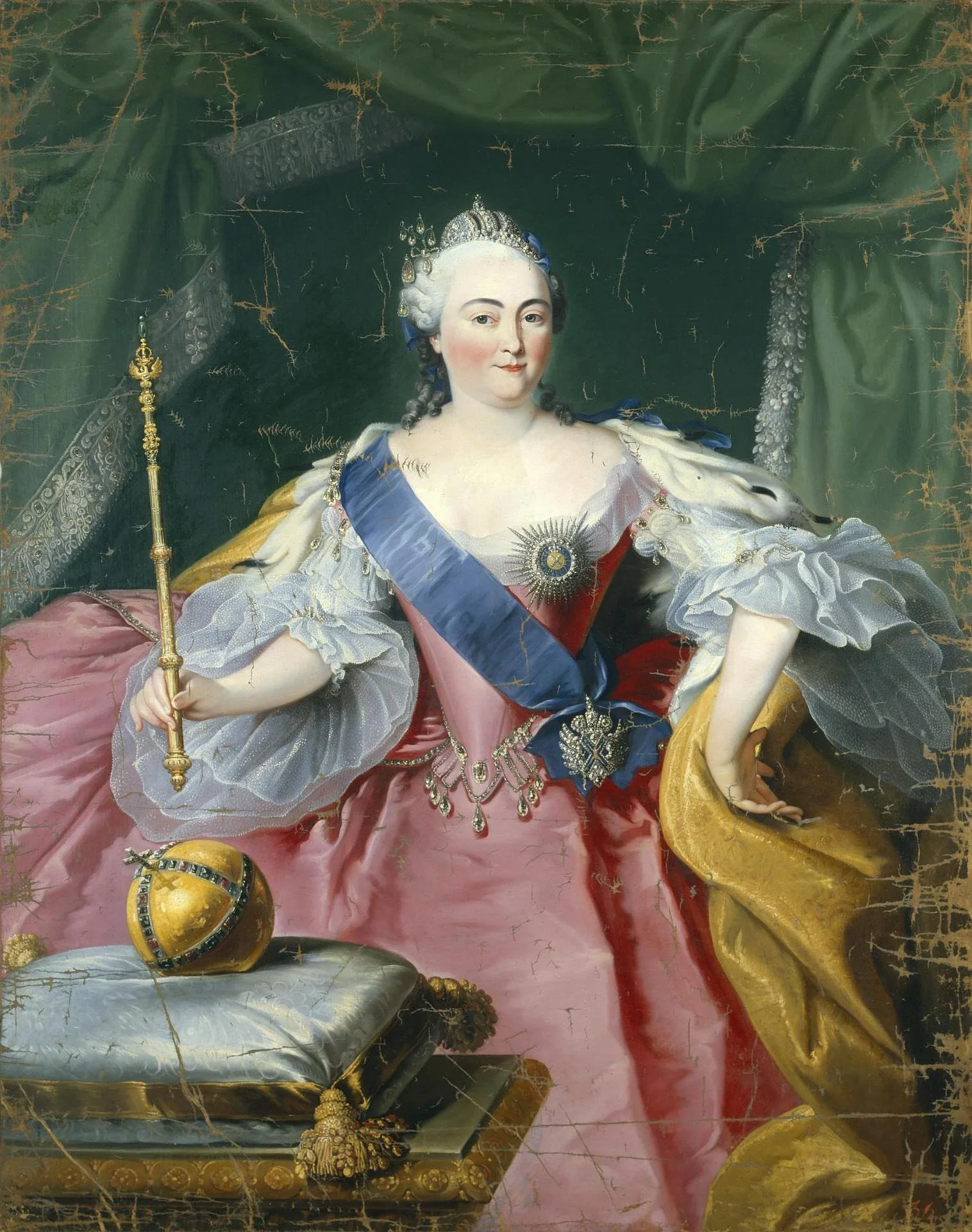 Portrait of Empress Elizabeth Petrovna, detail