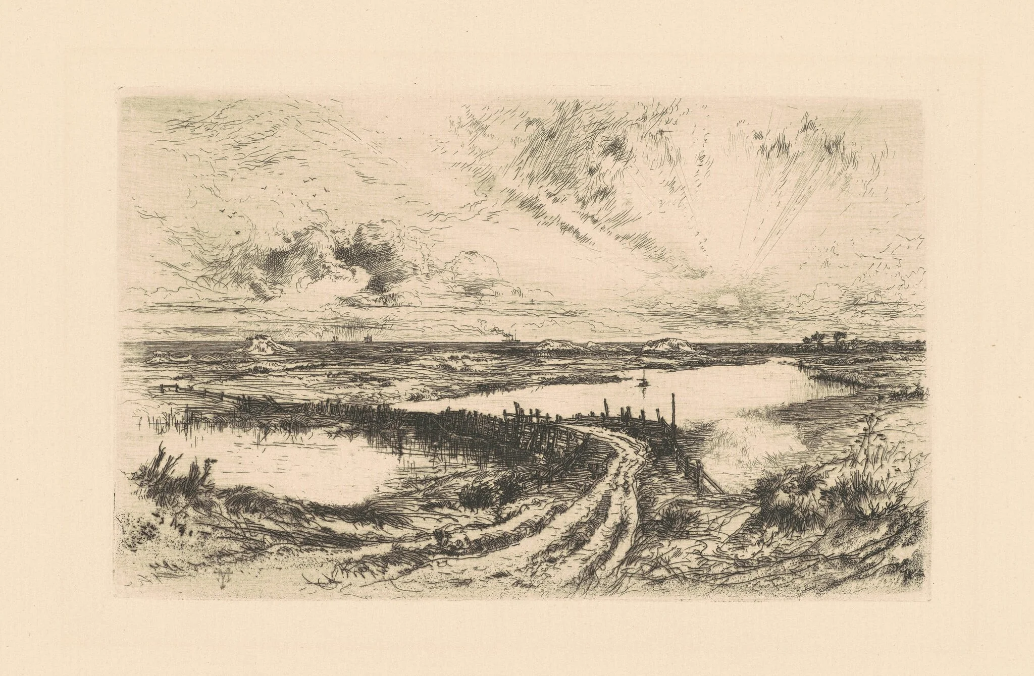 Sunrise—The Pond, Easthampton, Long Island, detail