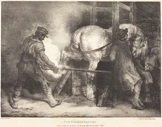 The Flemish Farrier, by Théodore Géricault, ink, 1821