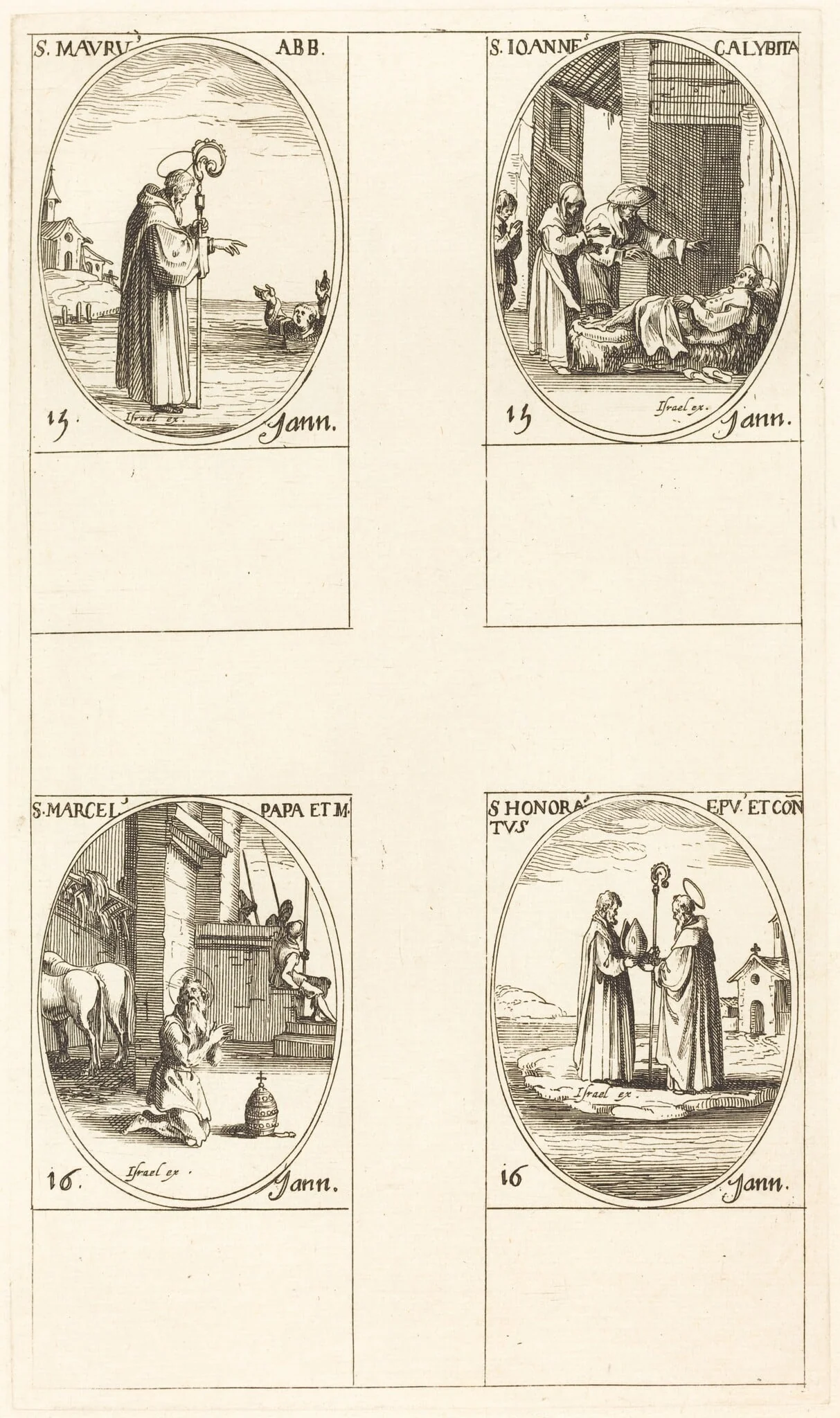 St. Maurus; St. John Calybite; St. Marcellus; St. Honoratus, detail