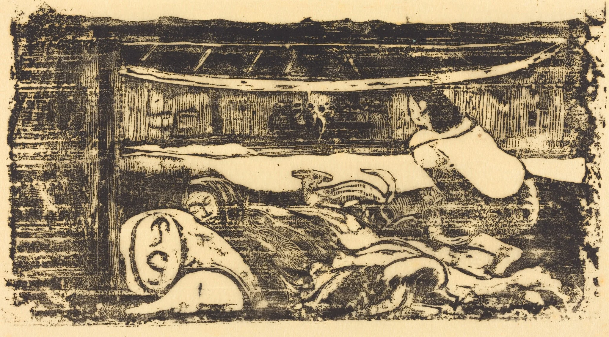 Interior of a Hut (Interieur de case), detail
