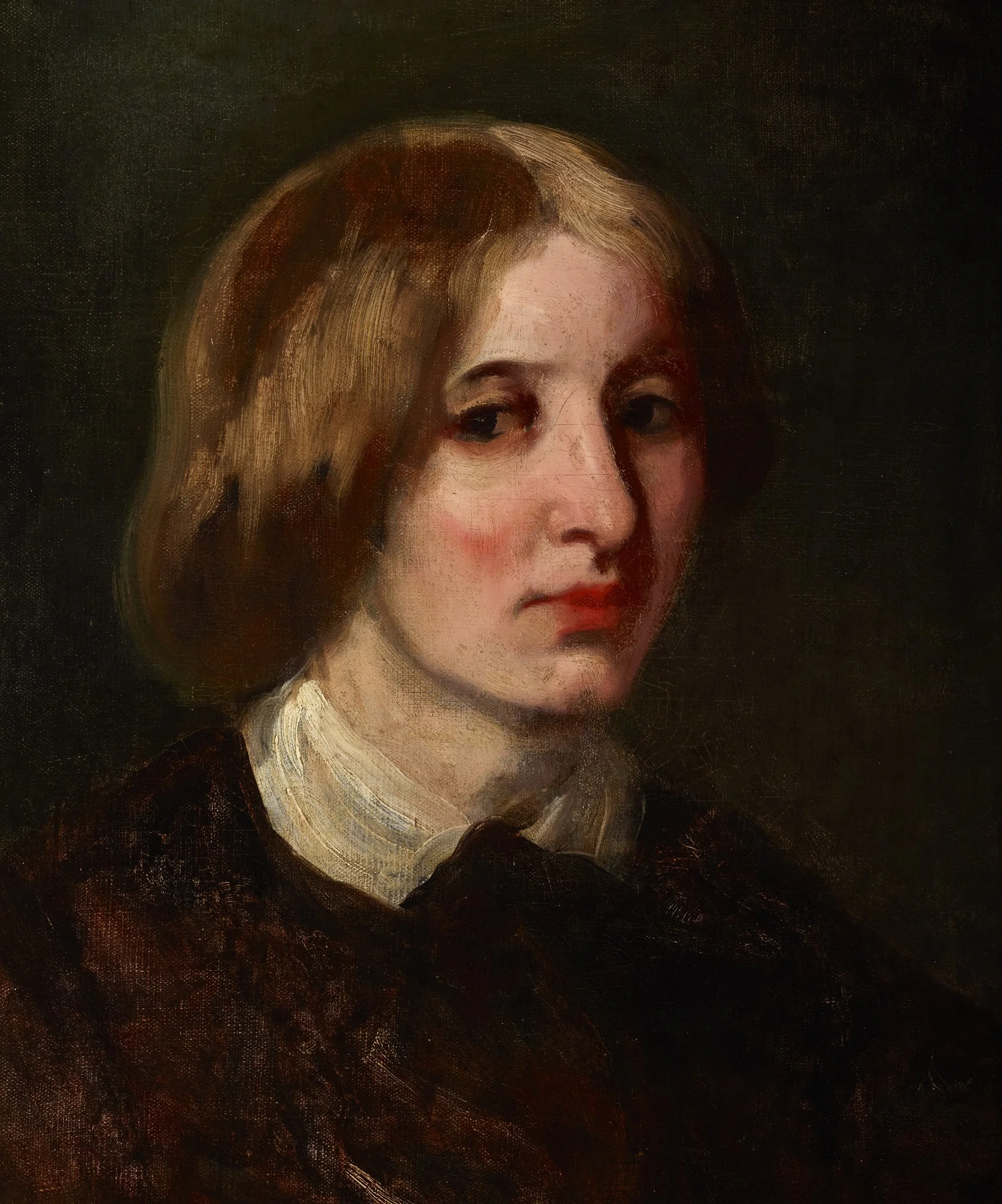 Portrait of Józefa Ostrowska, detail