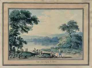 View near Virginia, County Cavan, by John Henry Campbell, watercolor, 1780