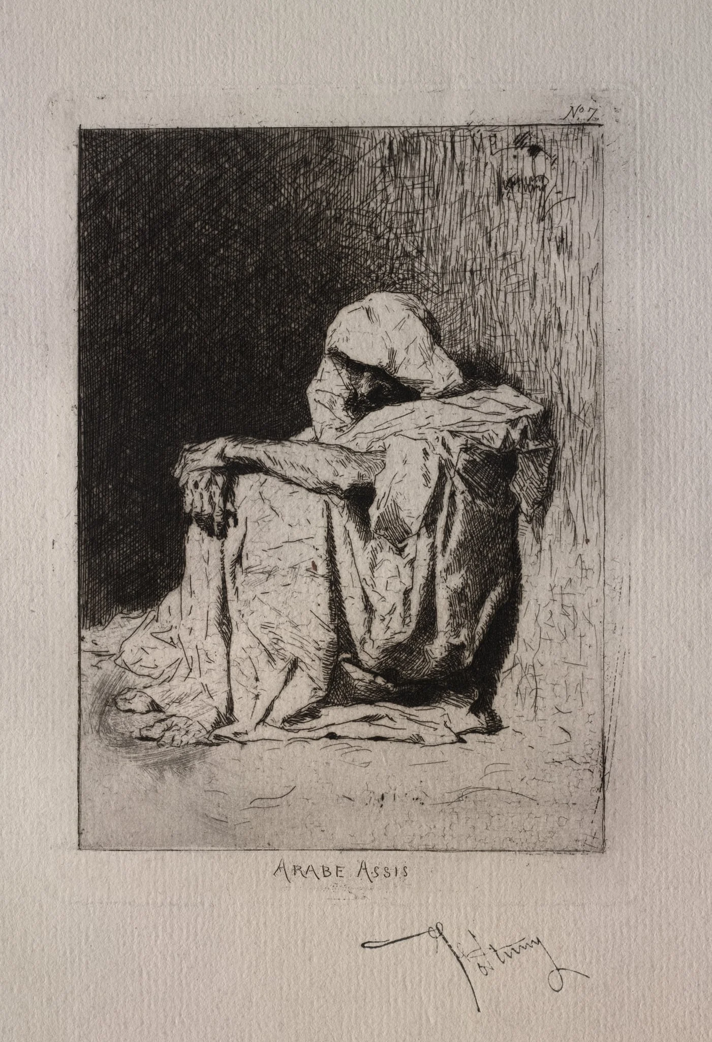 Seated Arab, detail