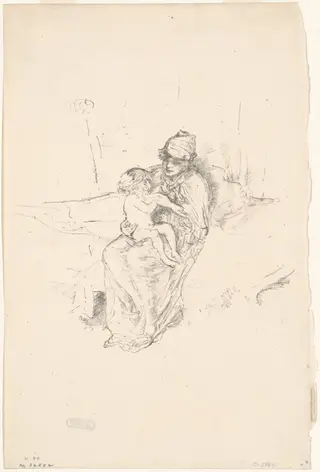Mother and Child, No. 1, by James McNeill Whistler, ink, 1893