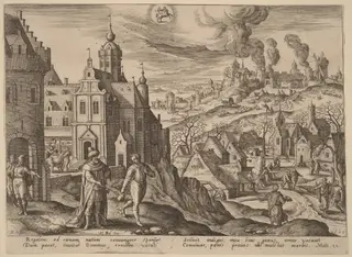 The Parable of the Kingdom of Heaven, by Adriaen Collaert, ink, 1585