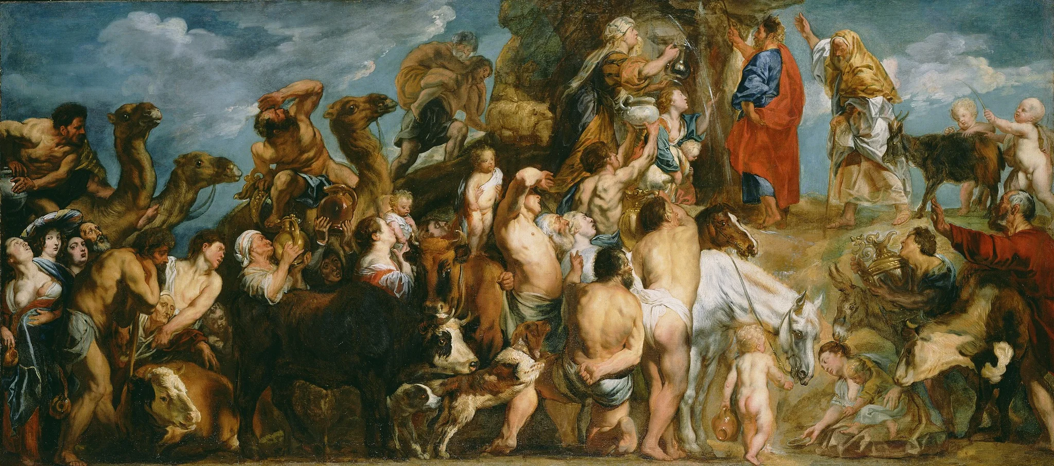 Moses Striking Water from the Rock, detail