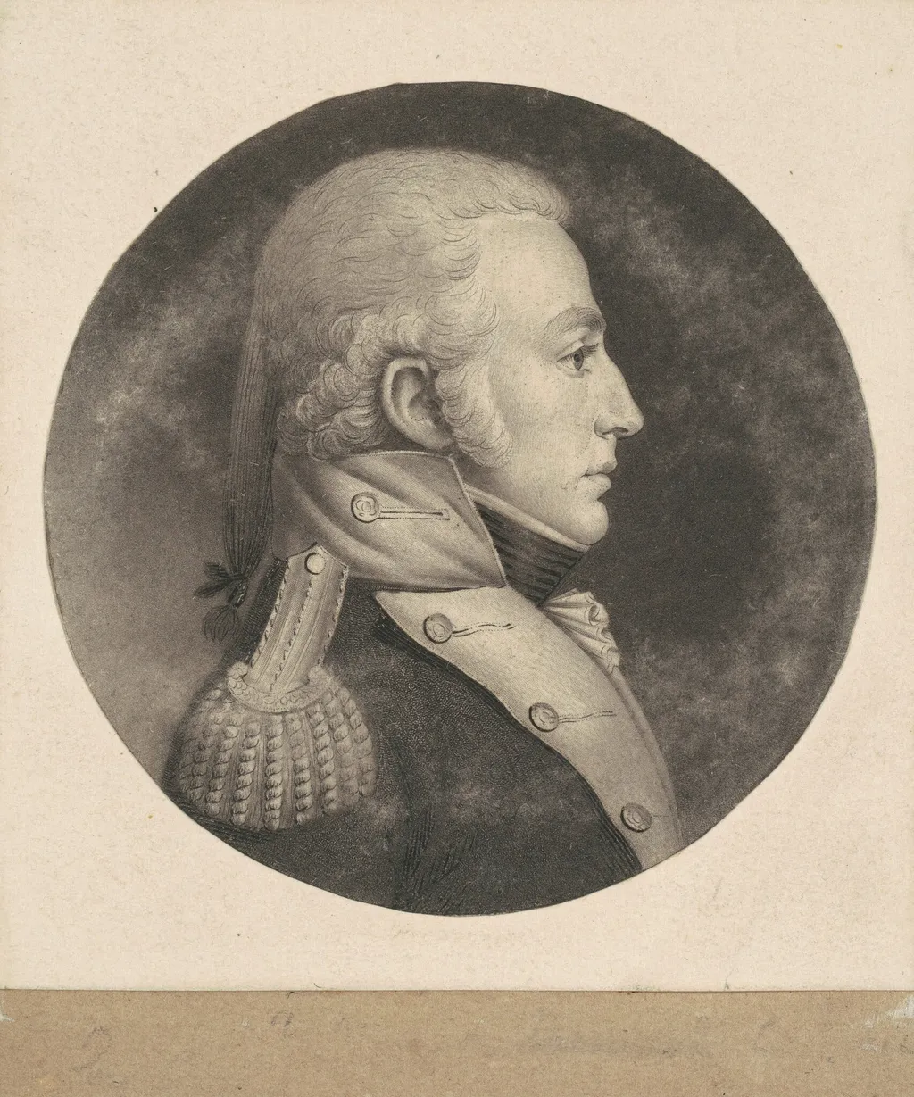Daniel Carmick, by Charles B. J. Févret de Saint-Mémin, ink, 1798