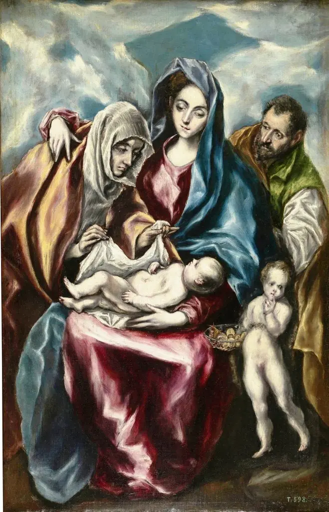Holy Family with Saints, by El Greco, oil, 1600