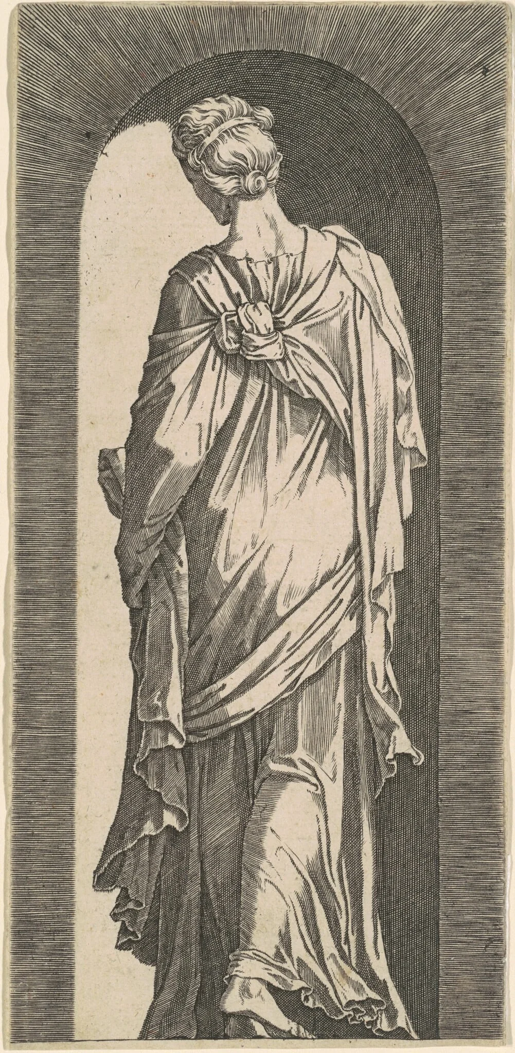 Sibyl Seen from the Back, Looking Downward to the Left, detail