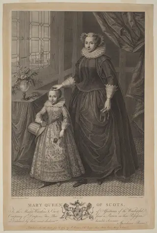 Mary, Queen of Scots, by Francesco Bartolozzi, ink, 1779