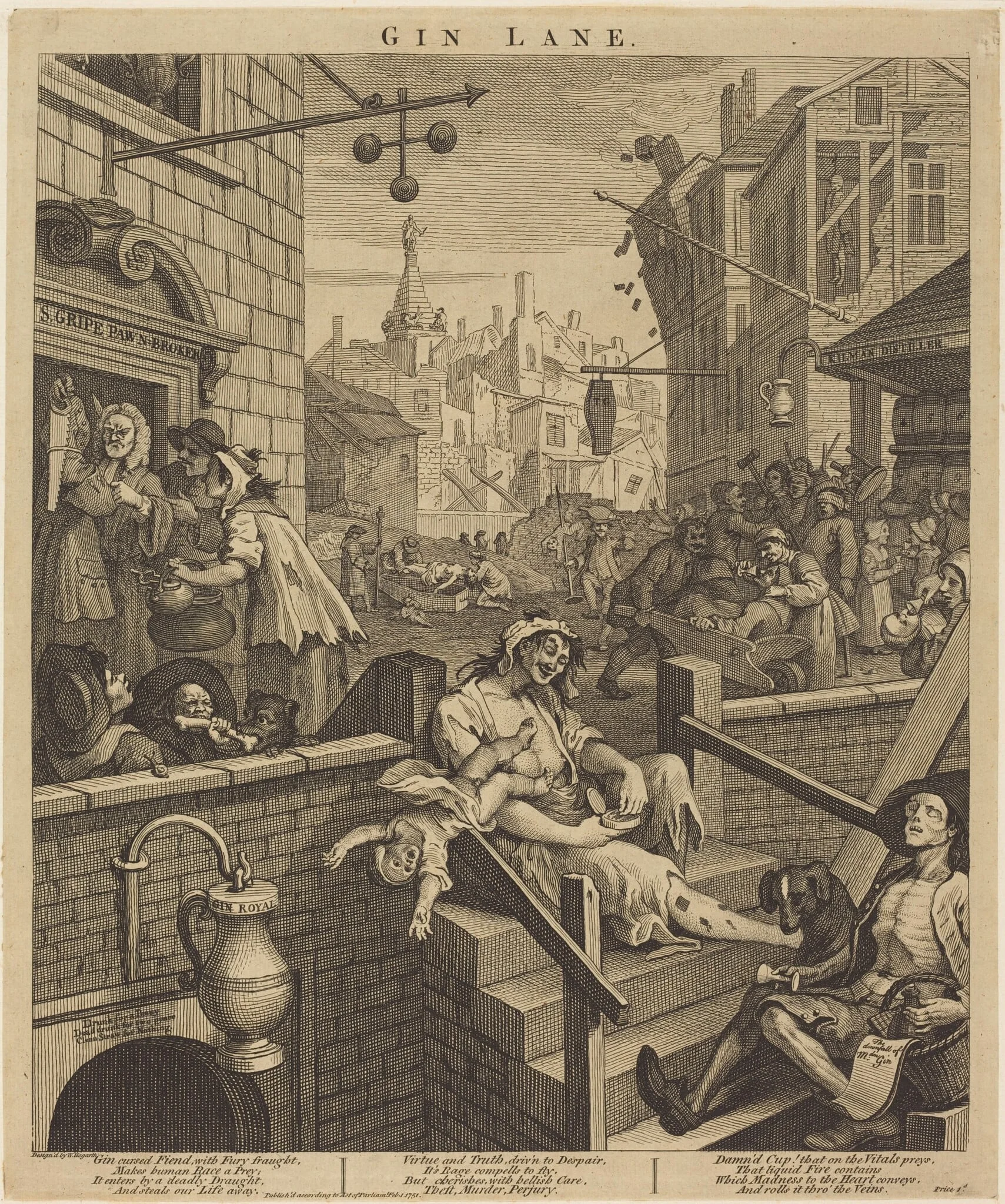 Gin Lane, detail