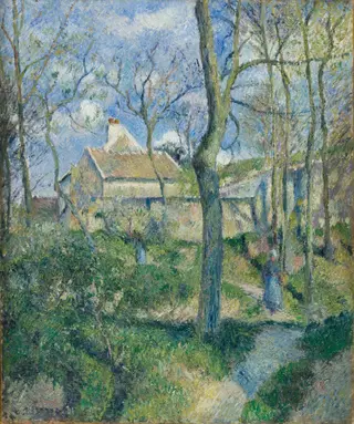 The Path to Les Pouilleux, Pontoise, by Camille Pissarro, oil, 1891