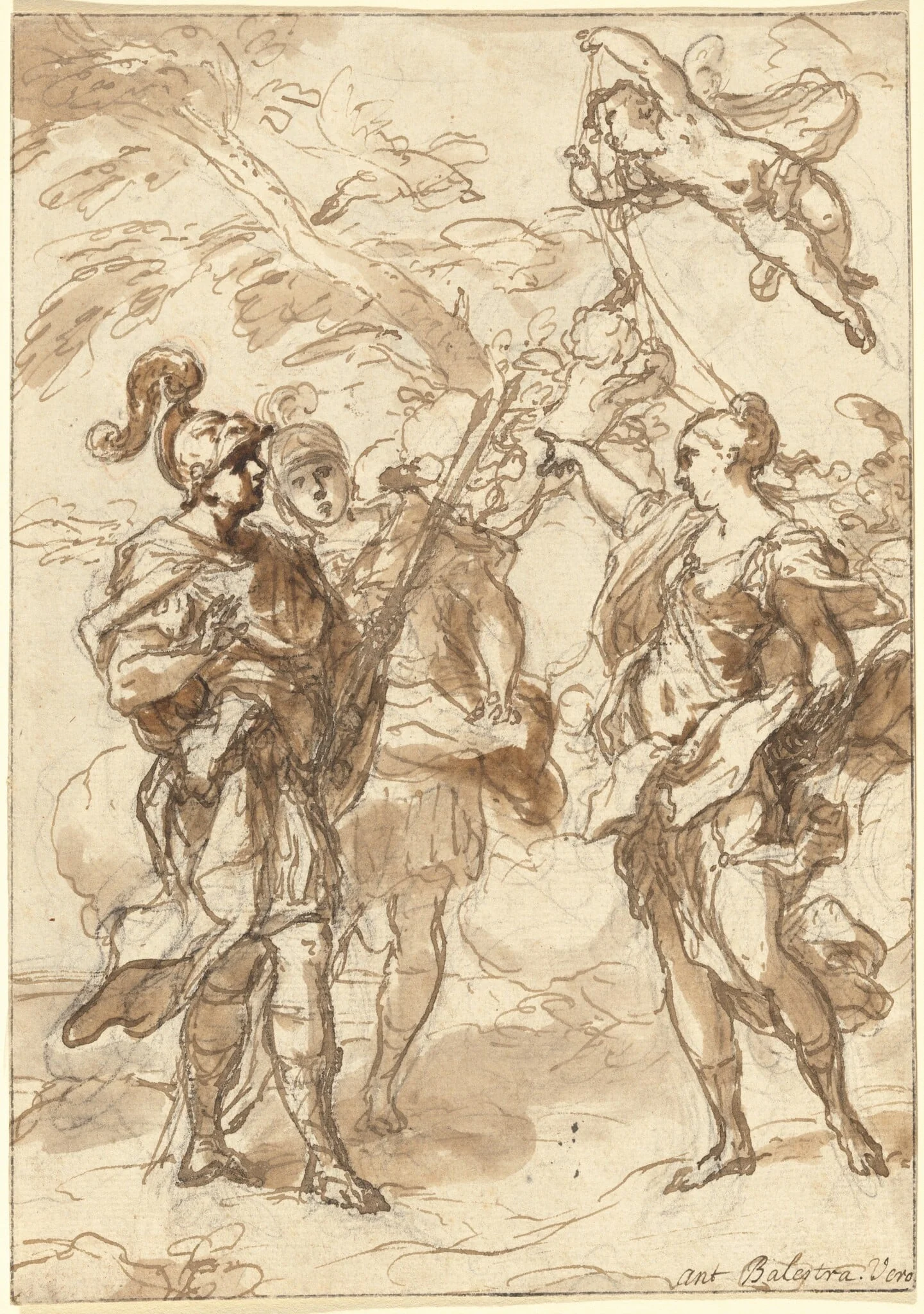 Venus as a Huntress Appearing to Aeneas and Achates, detail
