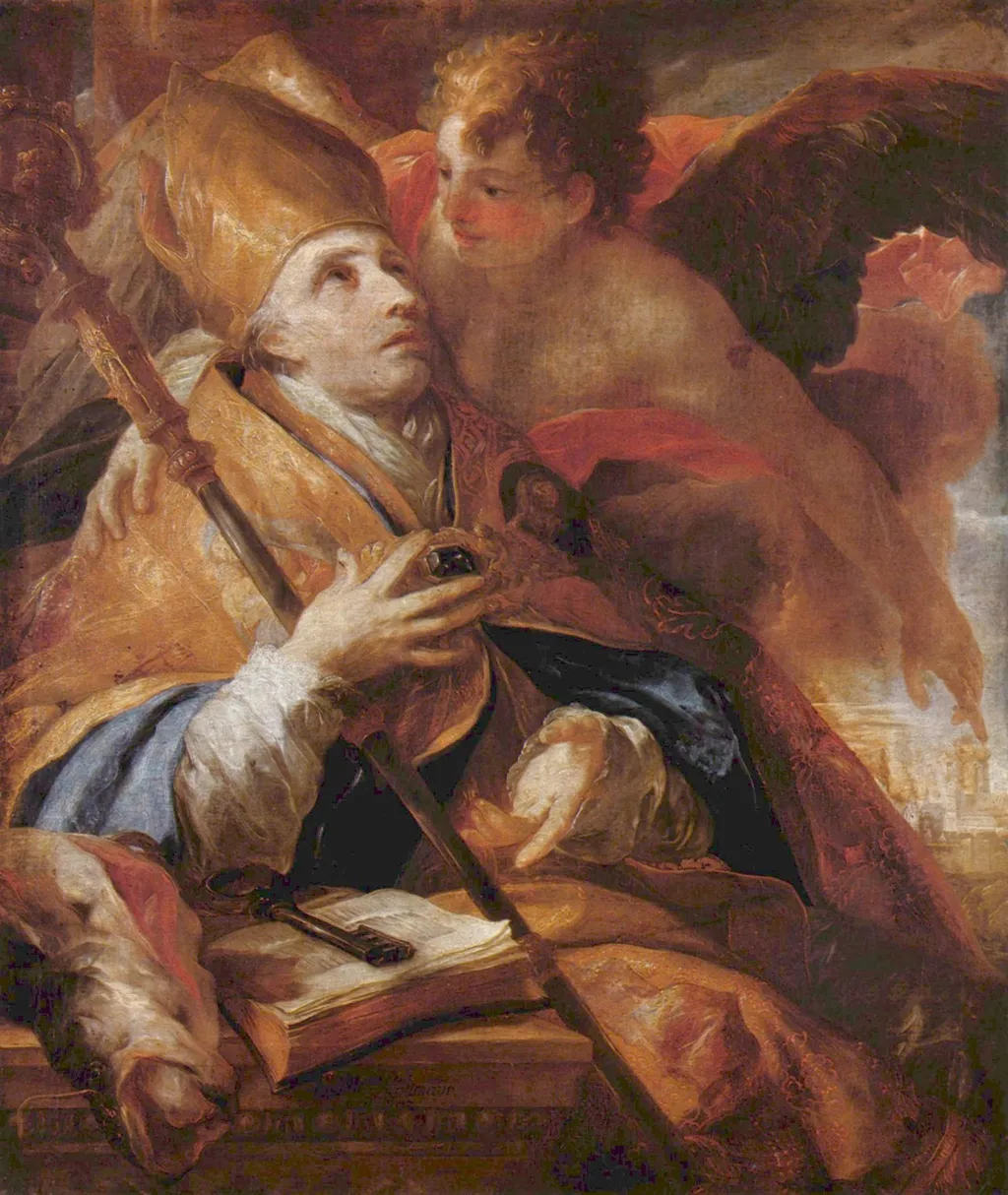 St.Benno, by Johann Michael Rottmayr, color, 1702
