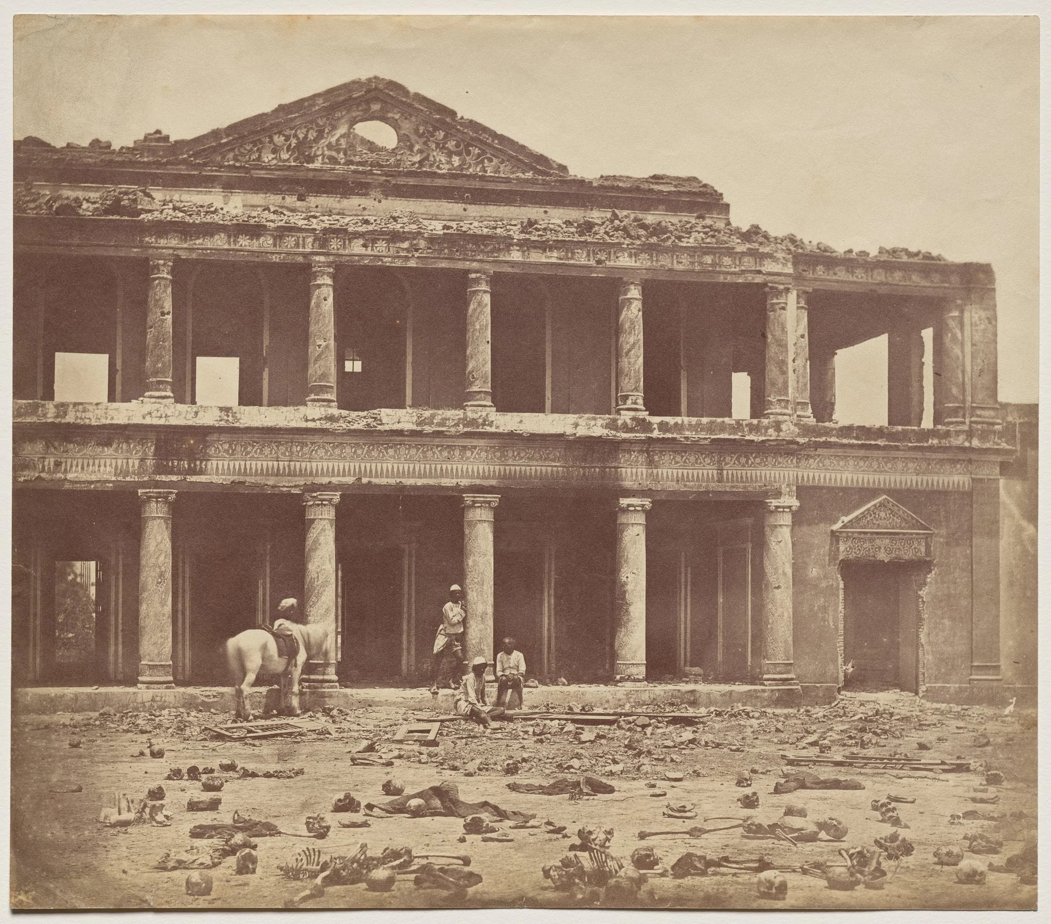 Interior of the Secundra Bagh after the Slaughter of 2,000 Rebels by the 93rd Highlanders and 4th Punjab Regiment, detail