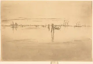 Long Lagoon, by James McNeill Whistler, ink, 1880