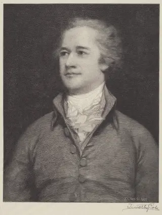 Alexander Hamilton, by Timothy Cole, ink, 1922