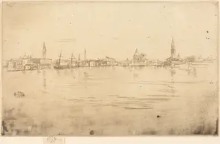 Salute Dawn, by James McNeill Whistler, ink, 1880