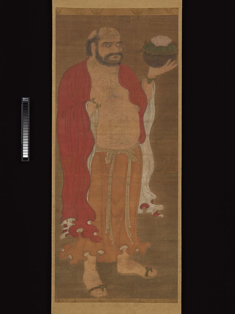 元 佚名 羅漢像 軸|Luohan, detail