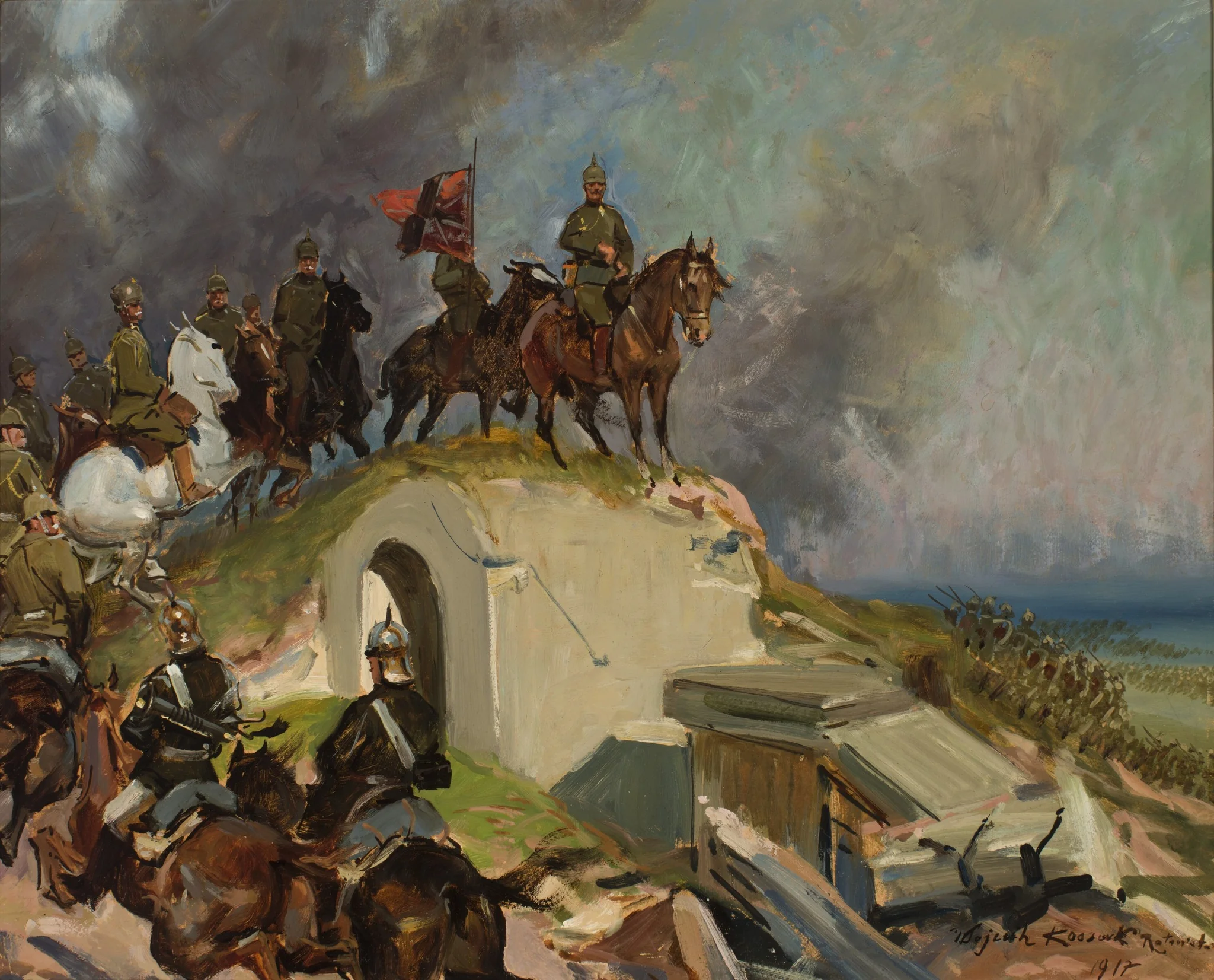 Battle Scene from the First World War, detail