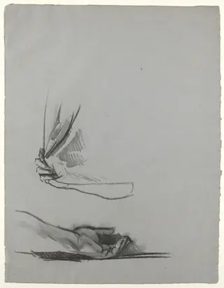 Studies of Hands, by John Singer Sargent, chalk, 1890
