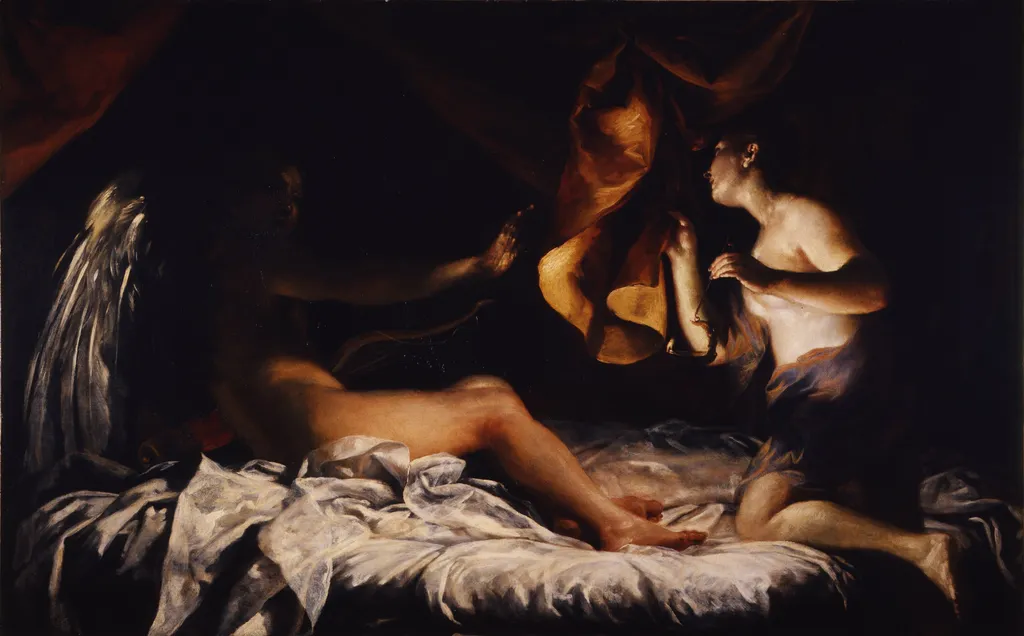 Amor and Psyche (Crespiego), by Giuseppe Maria Crespi, oil, 1709