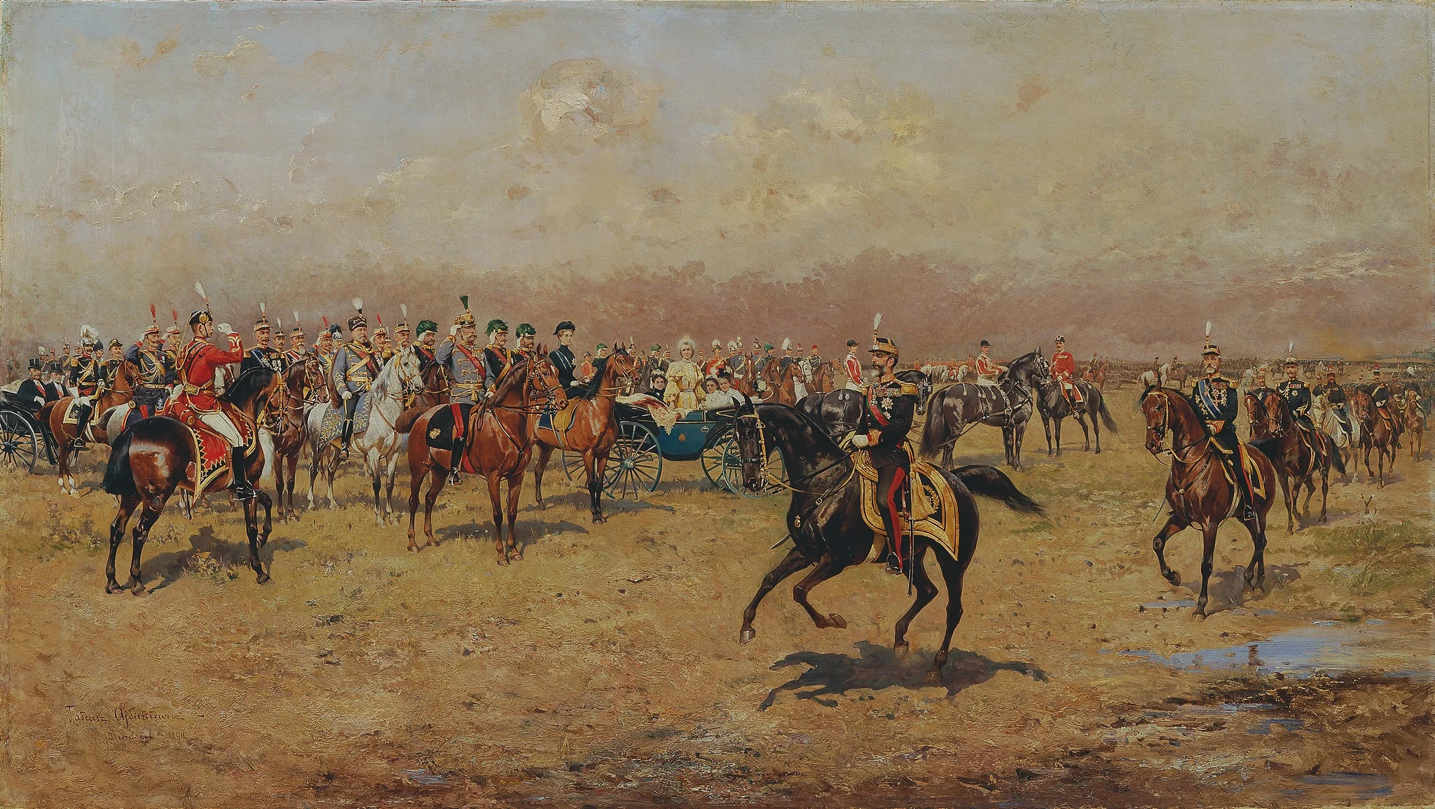 Militärparade vor Kaiser Franz Joseph I., detail