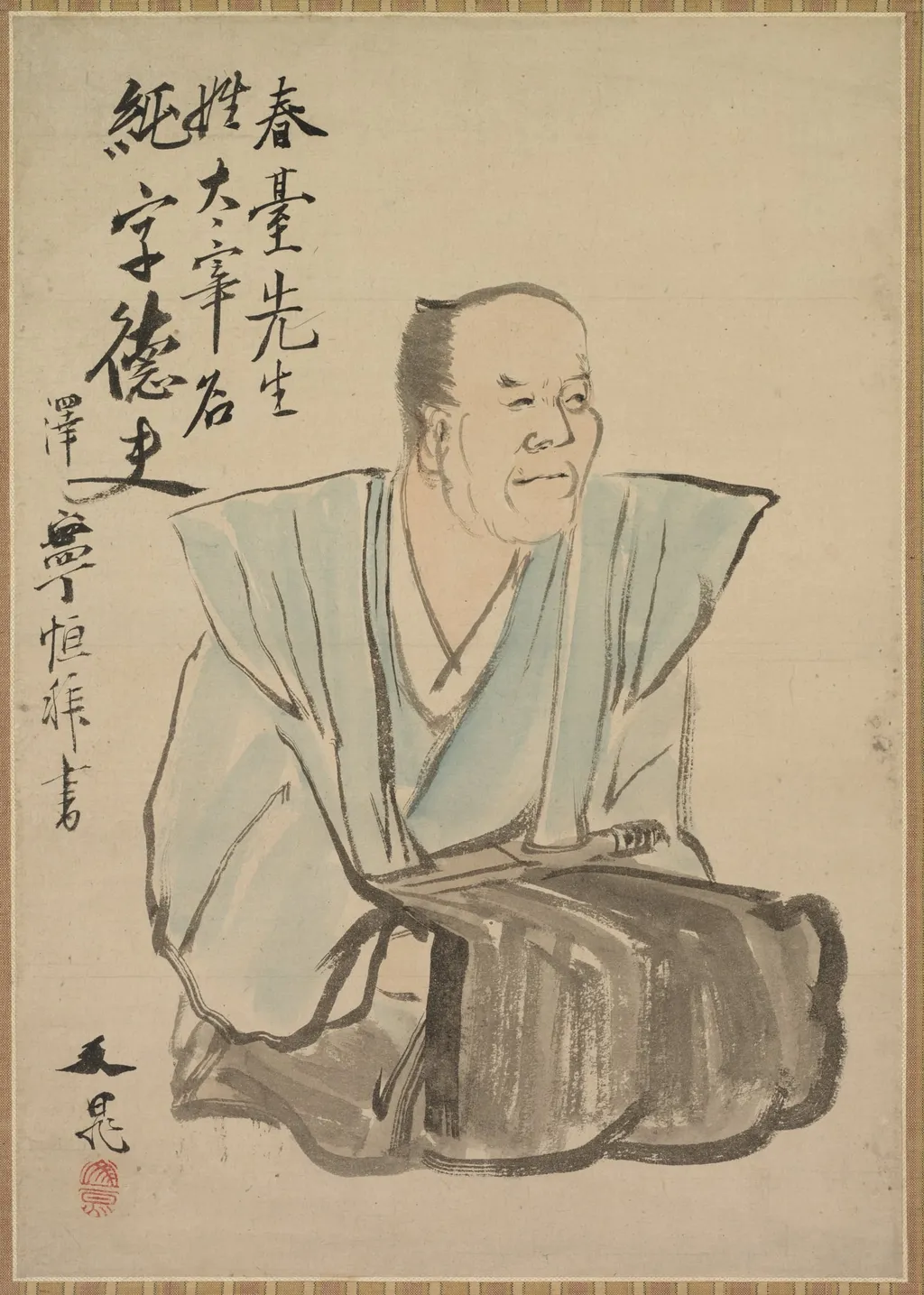 Imaginary Portrait of Shundai Dazai, by Tani Bunchō, unspecified, 1816