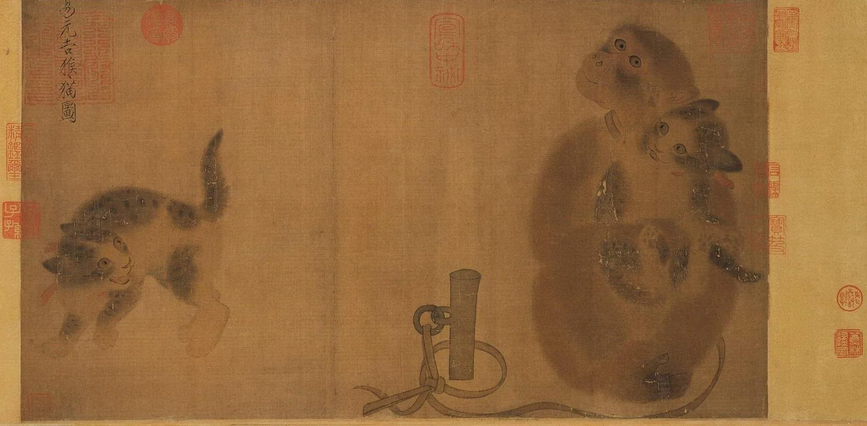 Monkey and Cats, detail