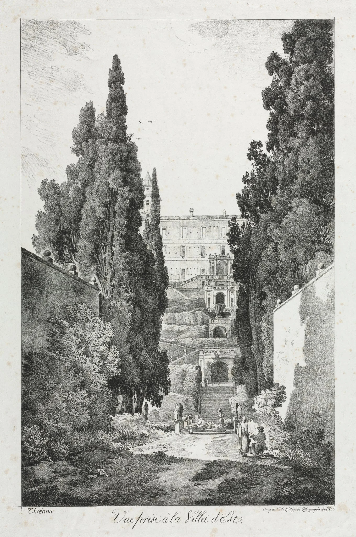 View at Villa d'Este, Tivoli, detail