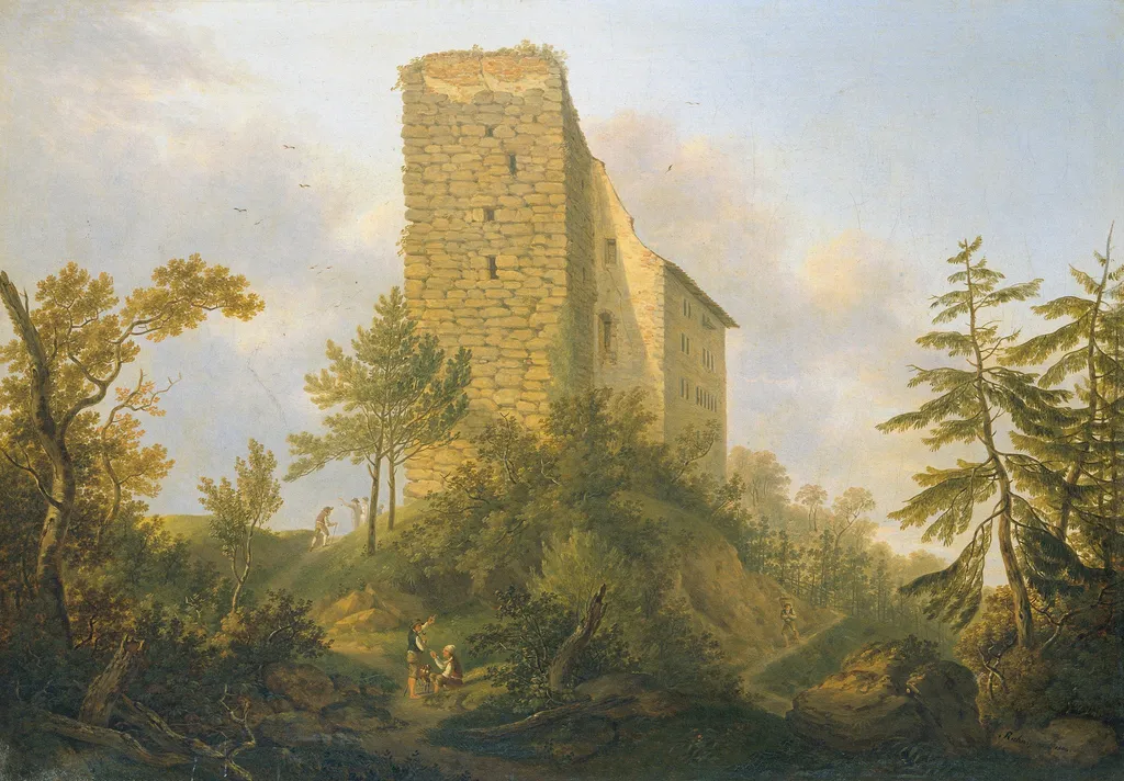 Umgebung der Ruine Habsburg, by Johann Caspar Rahn, oil, 1804