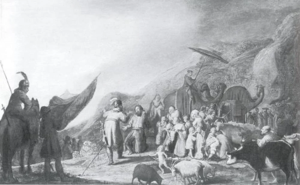 The Meeting of Esau and Jacob, detail