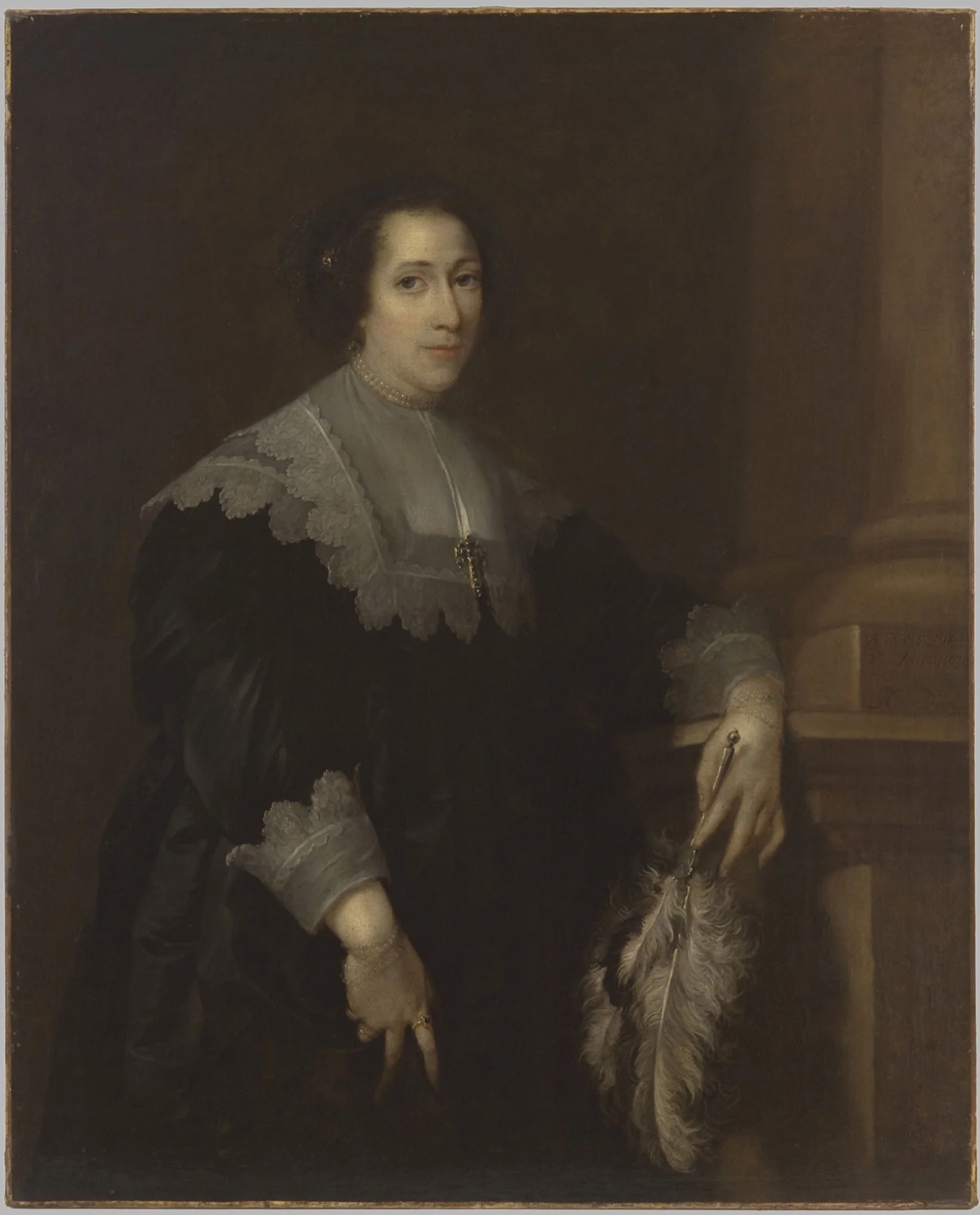 Portrait of a Lady (possibly Lady Philadelphia Wharton), detail
