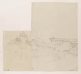 The gateway to the convent of Santa Clara, Macau, by George Chinnery, 19