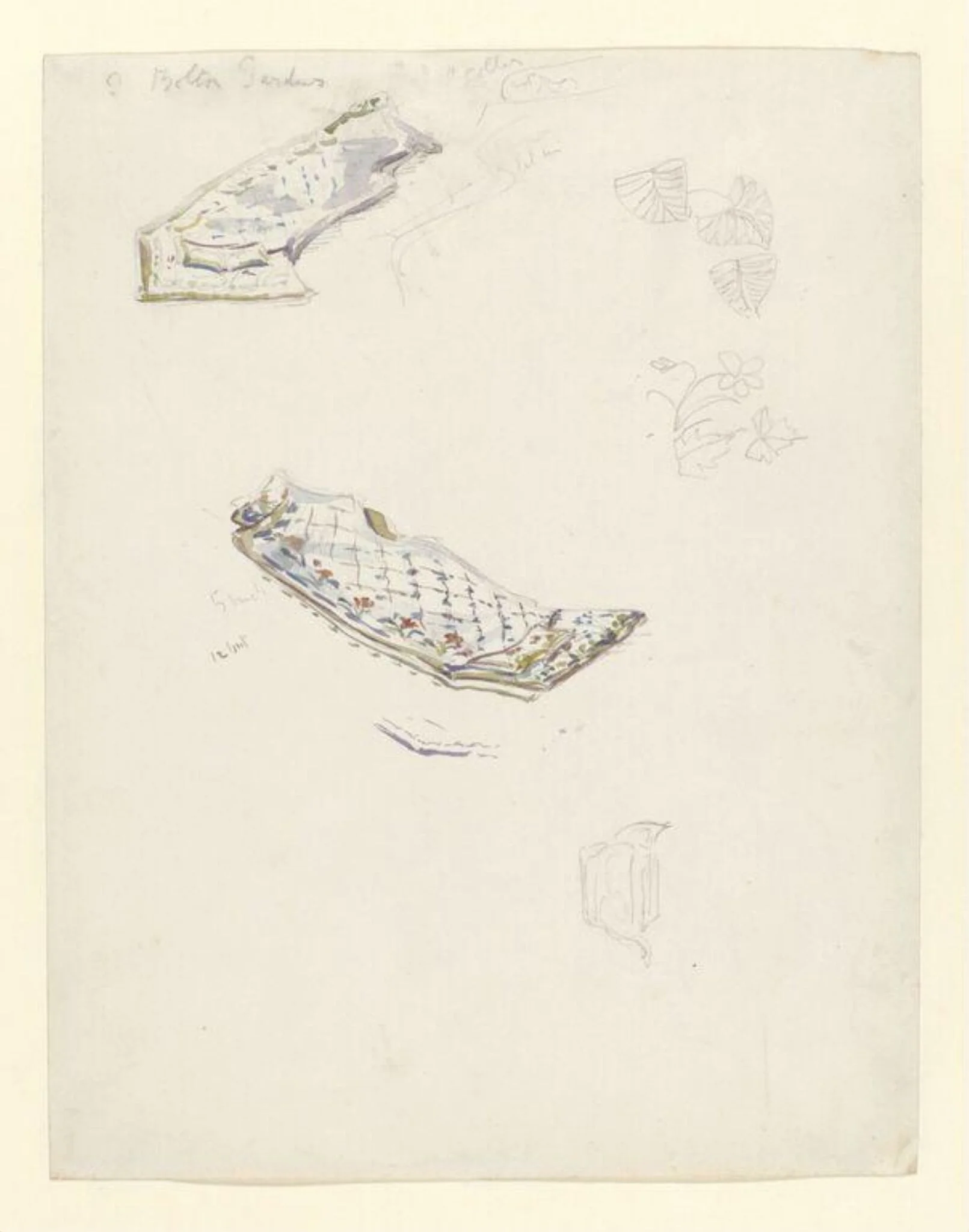 Studies for the Mayor's waistcoat, detail