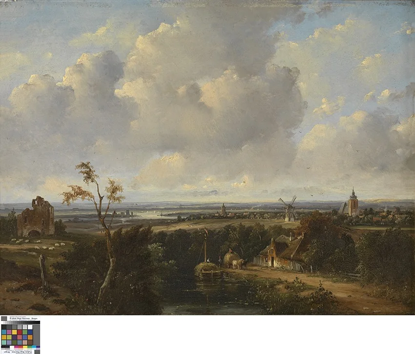 Landschap in Holland, detail
