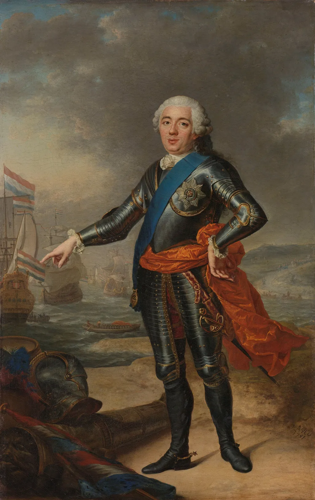 Portrait of William IV (1711–1751), Prince of Orange, by Joseph Aved, oil, 1751