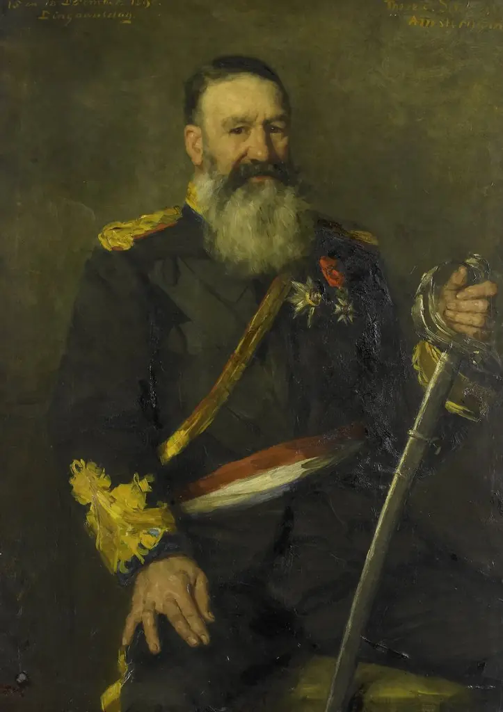 Portrait of Petrus Jacobus Joubert - Commander-General of the South African Republic, by Thérèse Schwartze, oil, 1896