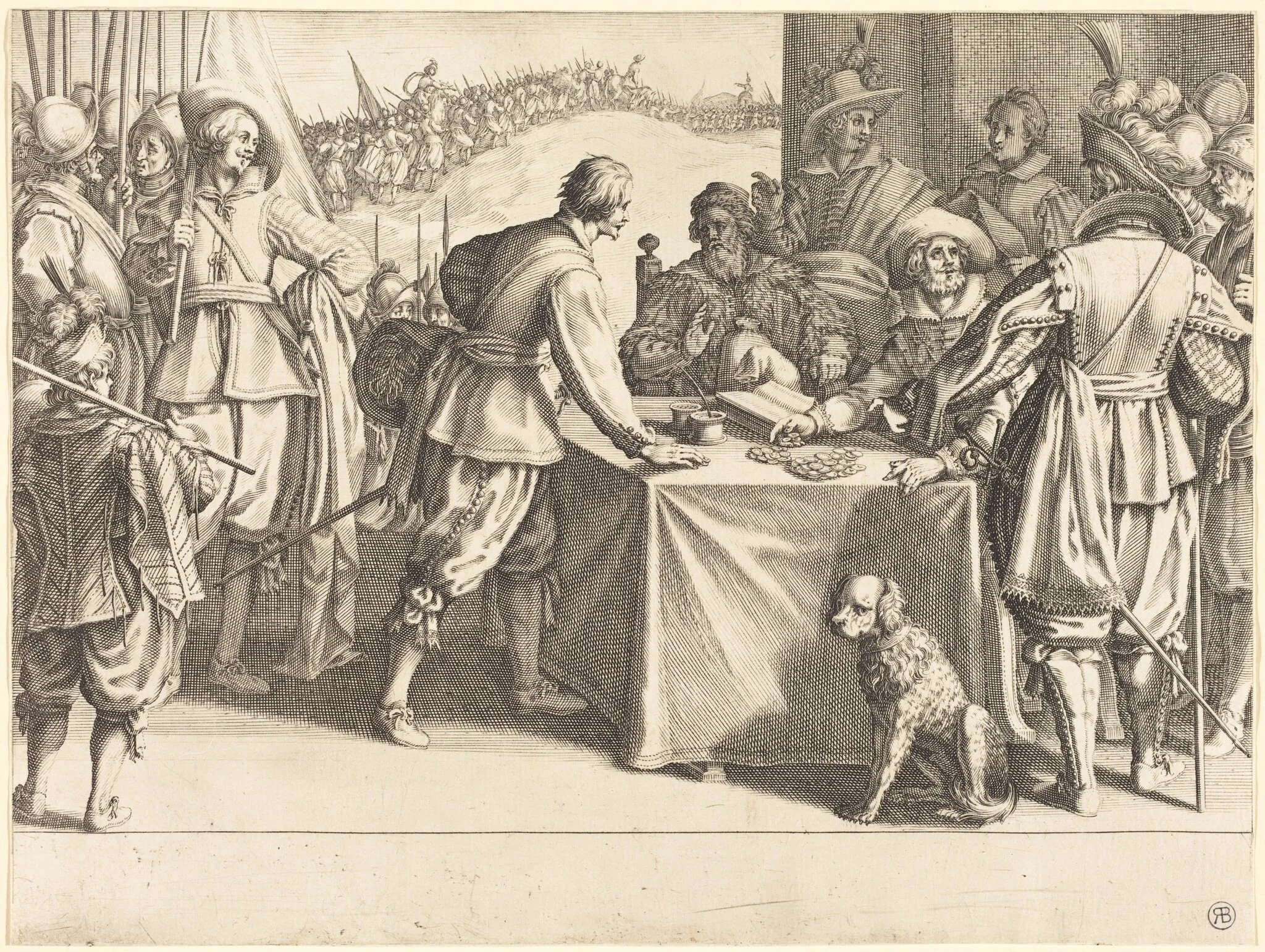 The Hiring of the Troops, detail