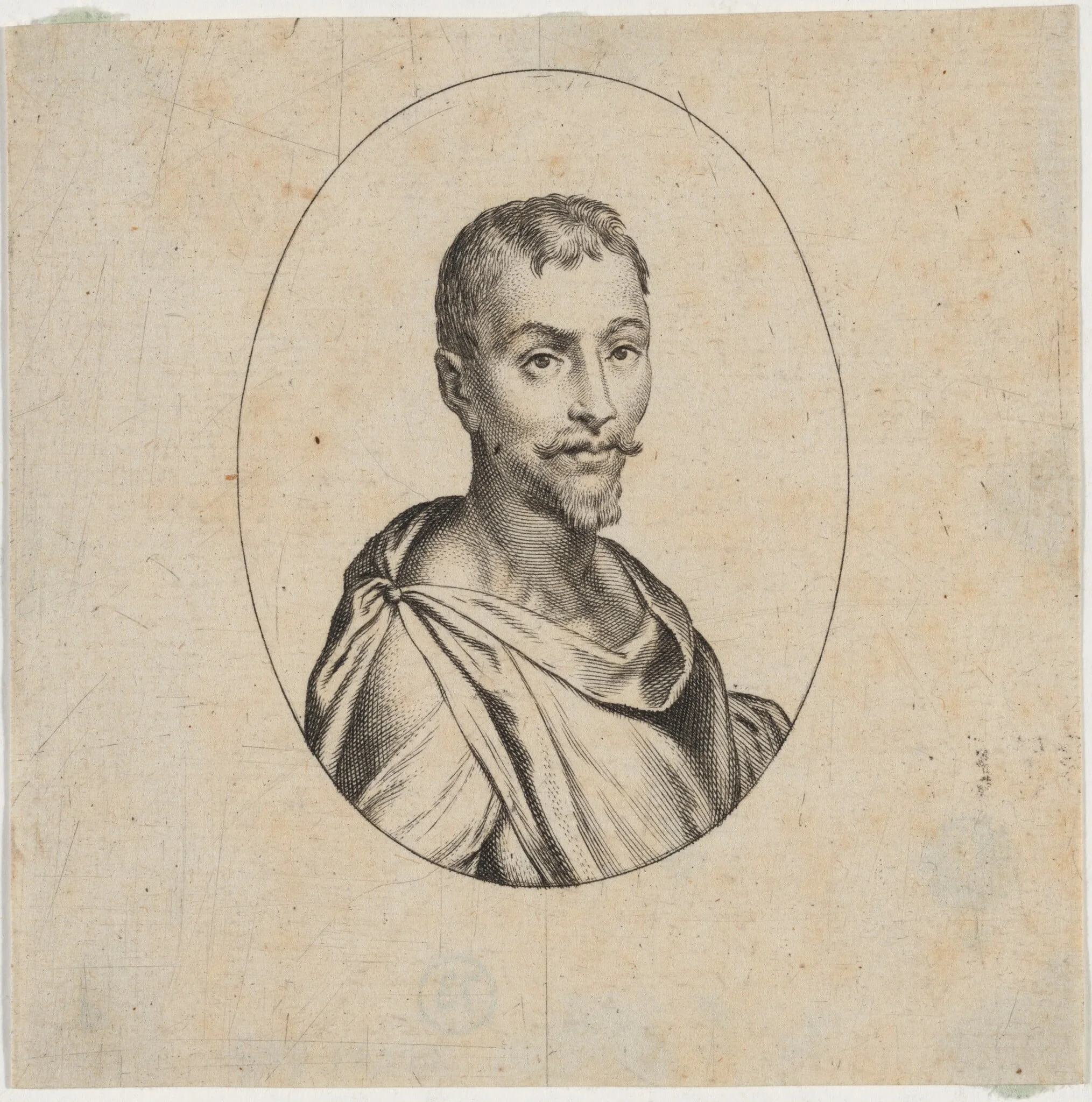Portrait of a Man in Toga, detail