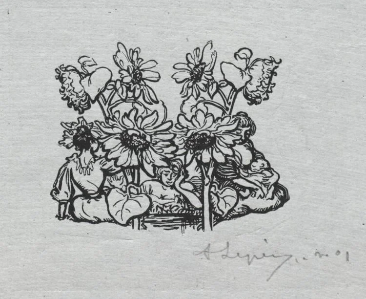 Paris Almanac, 1897: Tail-piece, Summer, detail