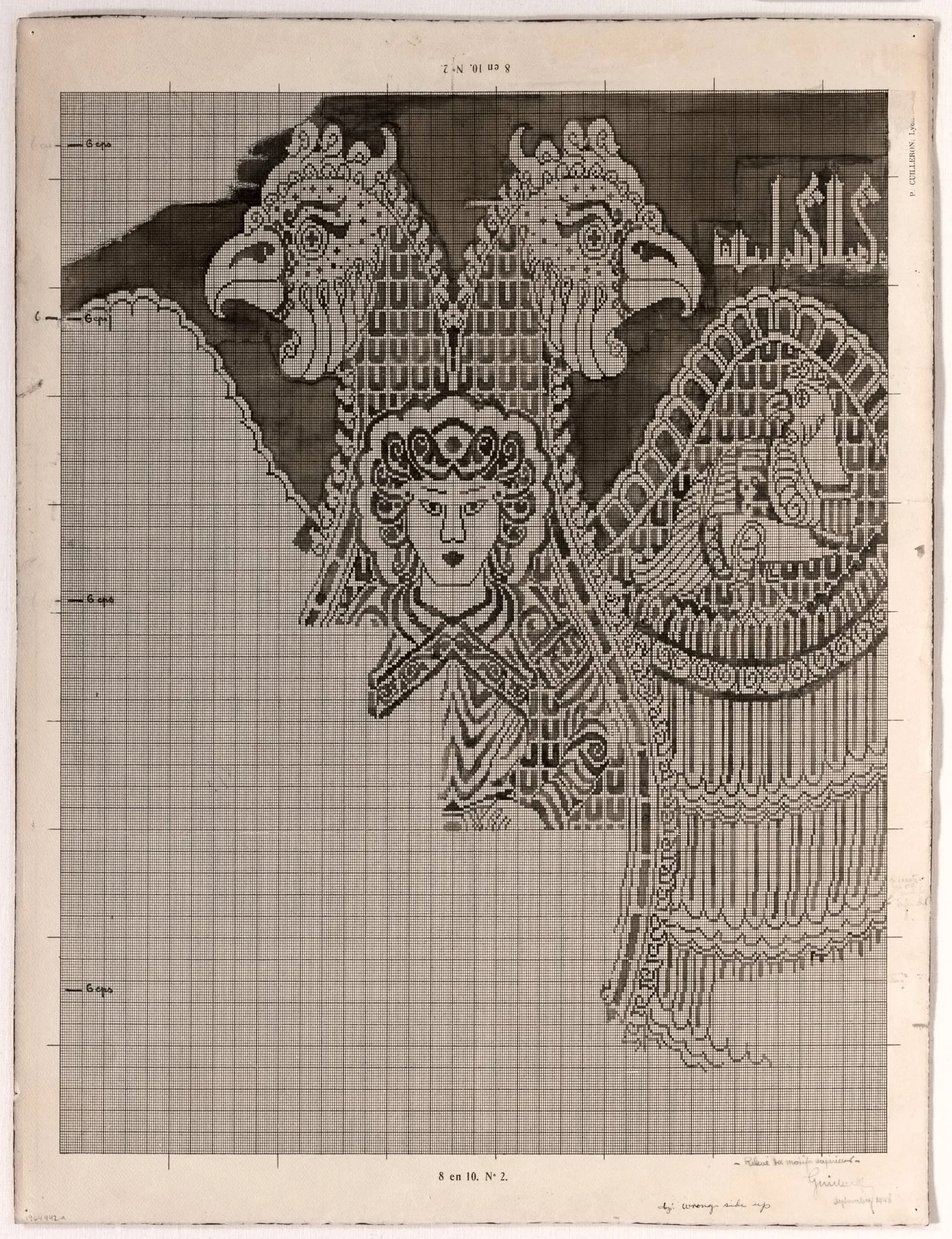 Schematic Drawings of Buyid Silk (1962.264), detail