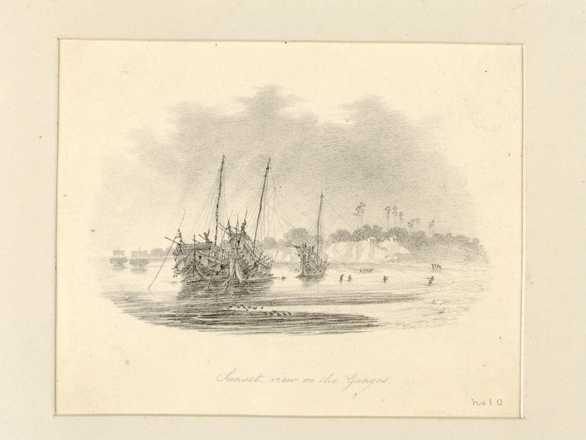 Sunset View on the Ganges, detail