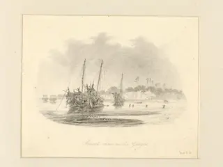 Sunset View on the Ganges, by Robert Captain Smith, 1830