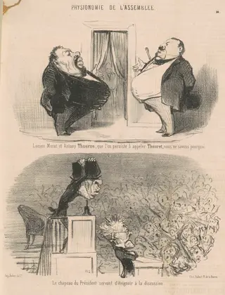 Lucien Murat et Antony Thouron ..., by Honoré Daumier, ink, 1849