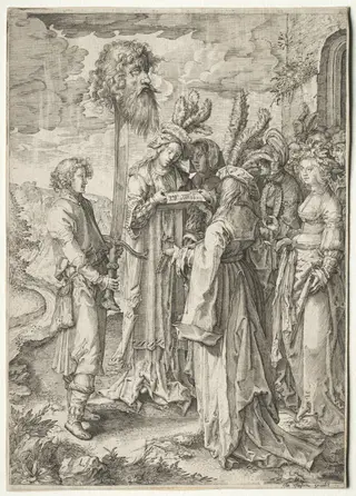 David with the Head of Goliath, by Pieter Serwouters, 1630